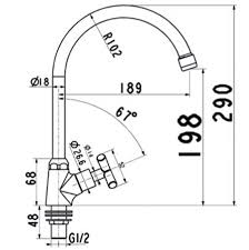 Bản vẽ kỹ thuật vòi chậu rửa bát American Standard A-7052J