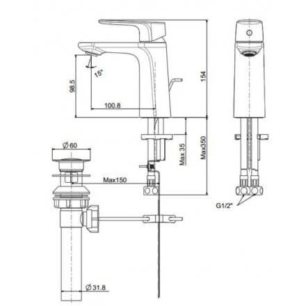 Vòi chậu rửa mặt American Standard WF-1701 - Ảnh 3