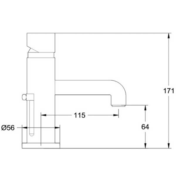 Bản vẽ kỹ thuật vòi chậu rửa mặt American Standard WF-2701