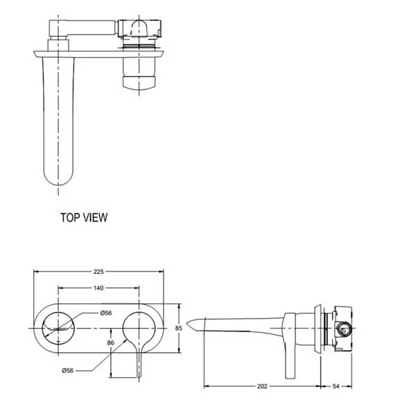 Bản vẽ kỹ thuật vòi chậu rửa mặt American Standard WF-6804