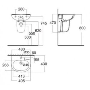 ban ve lavabo american standard VF 0947 VF 0741 1