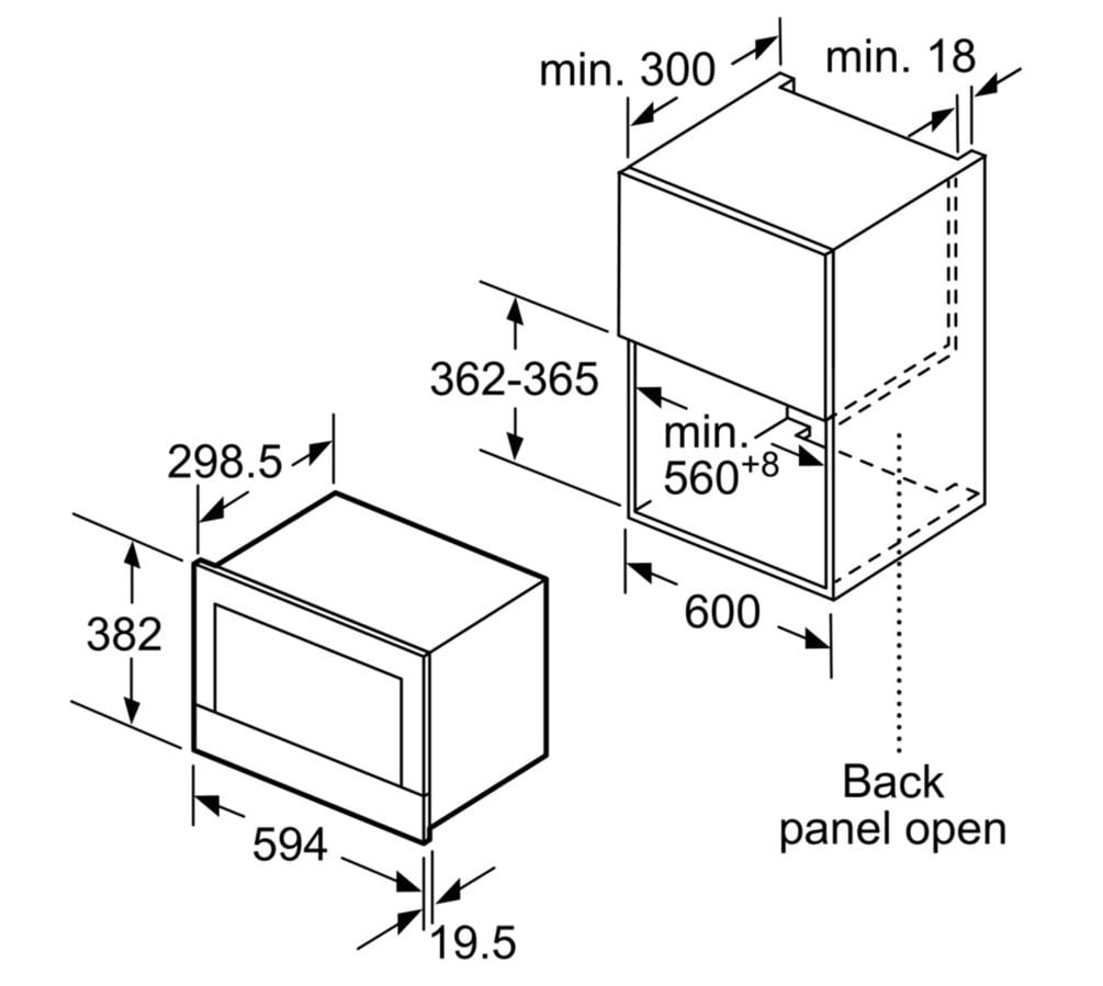 Bản vẽ kỹ thuật lò vi sóng Bosch BFL634GS1B