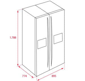 Bản vẽ kĩ thuật của Tủ Lạnh TEKA RLF 74925 SS EU