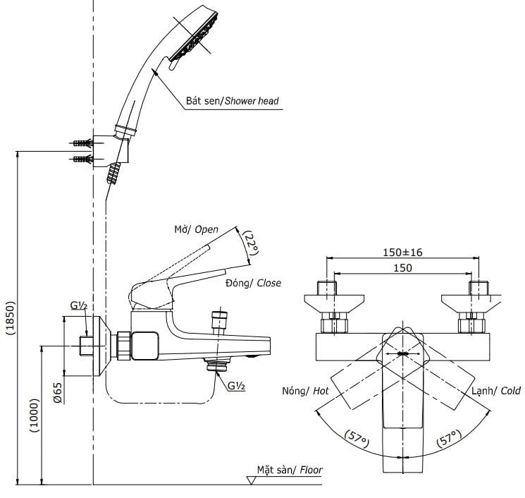 Sen Tắm Nóng Lạnh TOTO TBG10302VA/DGH108ZR - Ảnh 2