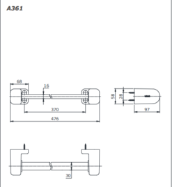Thanh vắt khăn TOTO A361#W