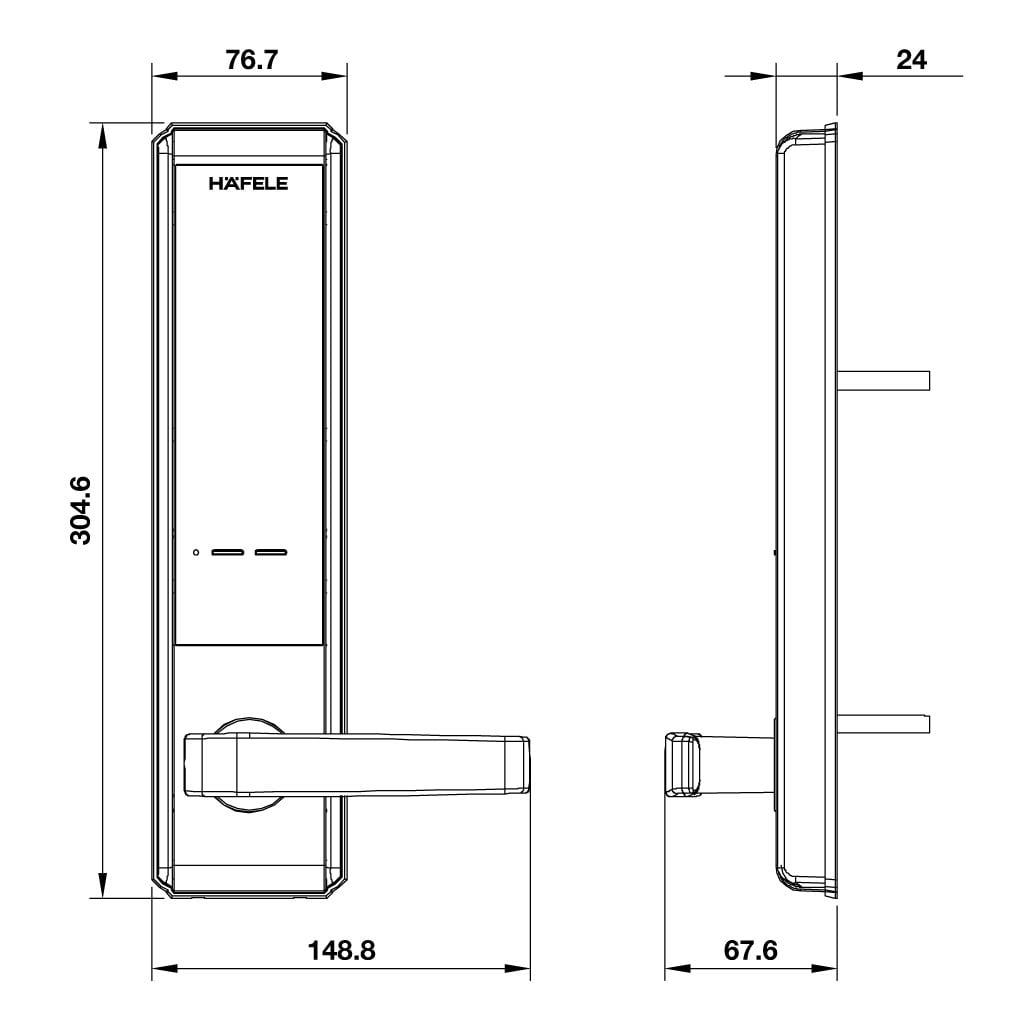 Khóa cửa điện tử Hafele EL7200-TC 912.05.714 - Ảnh 5