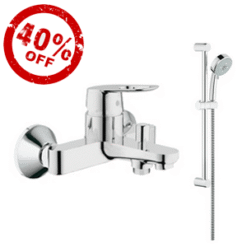 Combo Bộ trộn nóng lạnh kèm thanh trượt Grohe 32815000/27787001