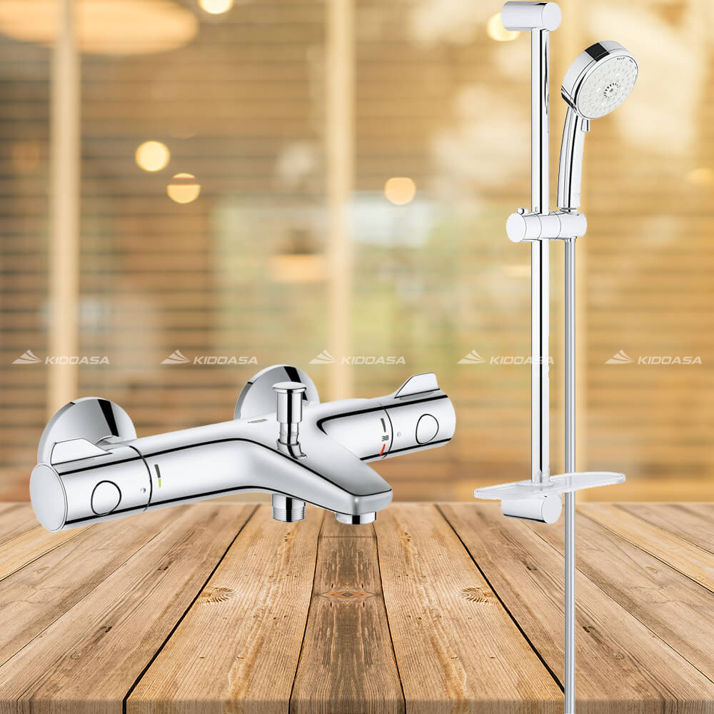 Bộ sen tắm nhiệt độ kèm thanh trượt Grohe Grohtherm 800- 34567000/27577002