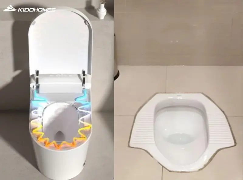 Bồn cầu bệt và bồn cầu xổm: Loại nào tốt hơn cho gia đình bạn?