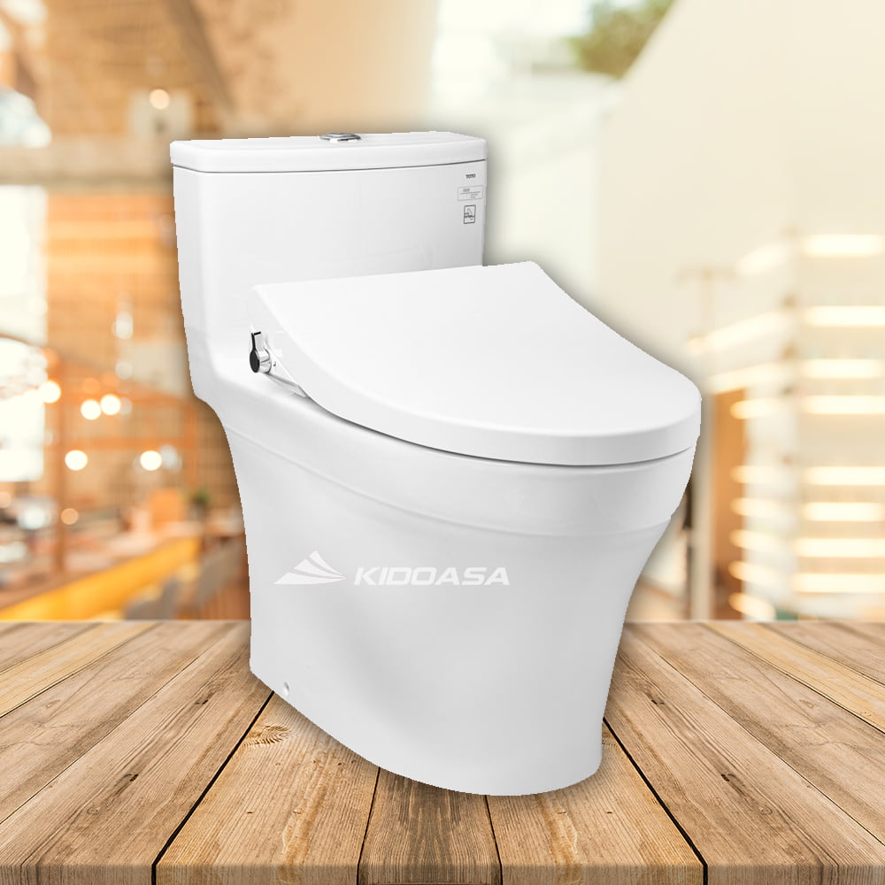 Bồn cầu 1 khối TOTO MS885DE4#XW – Nắp rửa lạnh