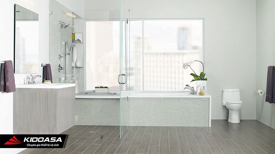 Bồn cầu 1 khối TOTO MS905E4 - Nắp rửa Ecowasher - Ảnh 2