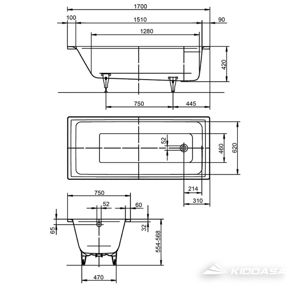 Bồn tắm massage KALDEWEI PURO 652-VA - Ảnh 2
