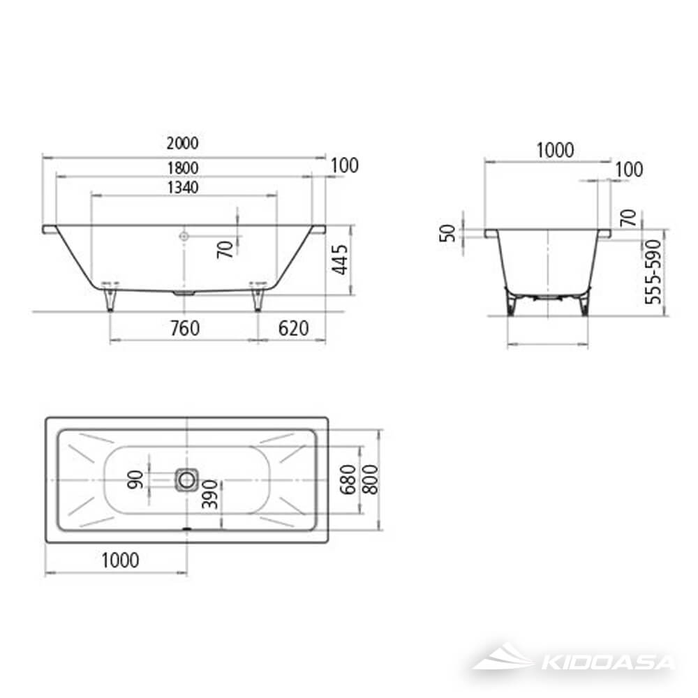 Bồn tắm KALDEWEI CONODUO 735-7 - Đặt sàn độc lập - Ảnh 3