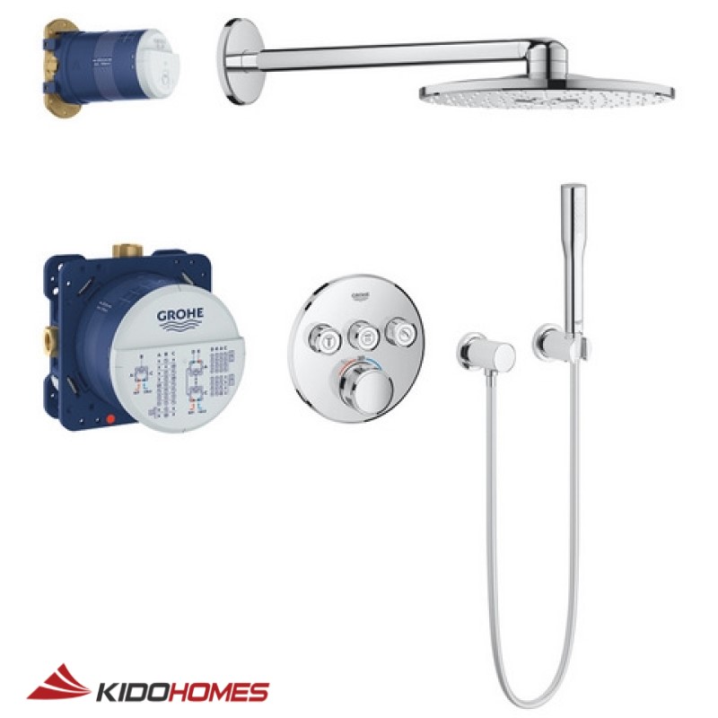 Cấu tạo bộ sen tắm âm tường Grohe