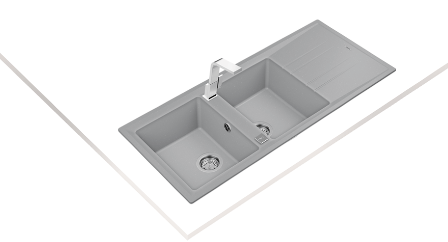 Chậu Đá TEKA STONE 80 B-TG 2B 1D (Gray) - Ảnh 2