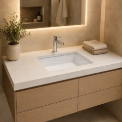 Chậu lavabo âm Bàn TOTO LW1556A#XW/TL516GV – Men CEFIONTECT, kèm giá đỡ
