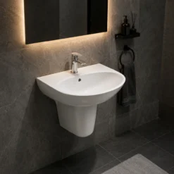 Chậu Lavabo TOTO LHT333C#XW chân lửng – Thiết kế gọn gàng, men CEFIONTECT - Ảnh 5
