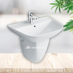 Chậu rửa mặt +chân lửng NAX L-297V/L-297VC - Treo tường