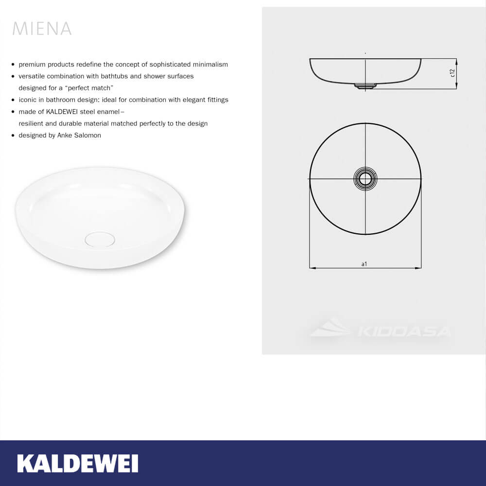 Chậu rửa mặt Kadewei Miena 3180 Black- Made in Germany - Ảnh 2