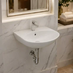 Chậu rửa mặt TOTO LT333C#XW treo tường - Thiết kế gọn gàng, không kèm chân lửng - Ảnh 3