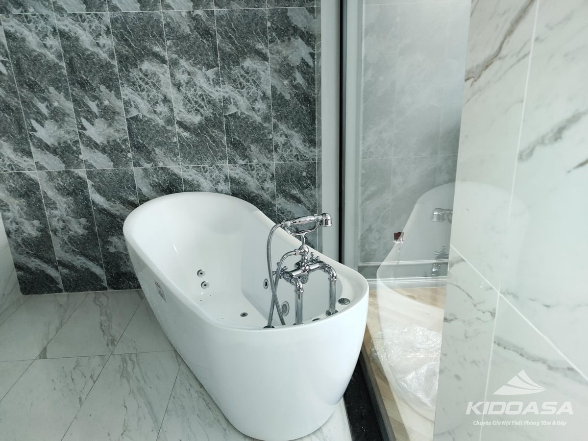 Lựa chọn bồn tắm cao cấp khi xây dựng nhà vệ sinh của khách hàng Kidoasa