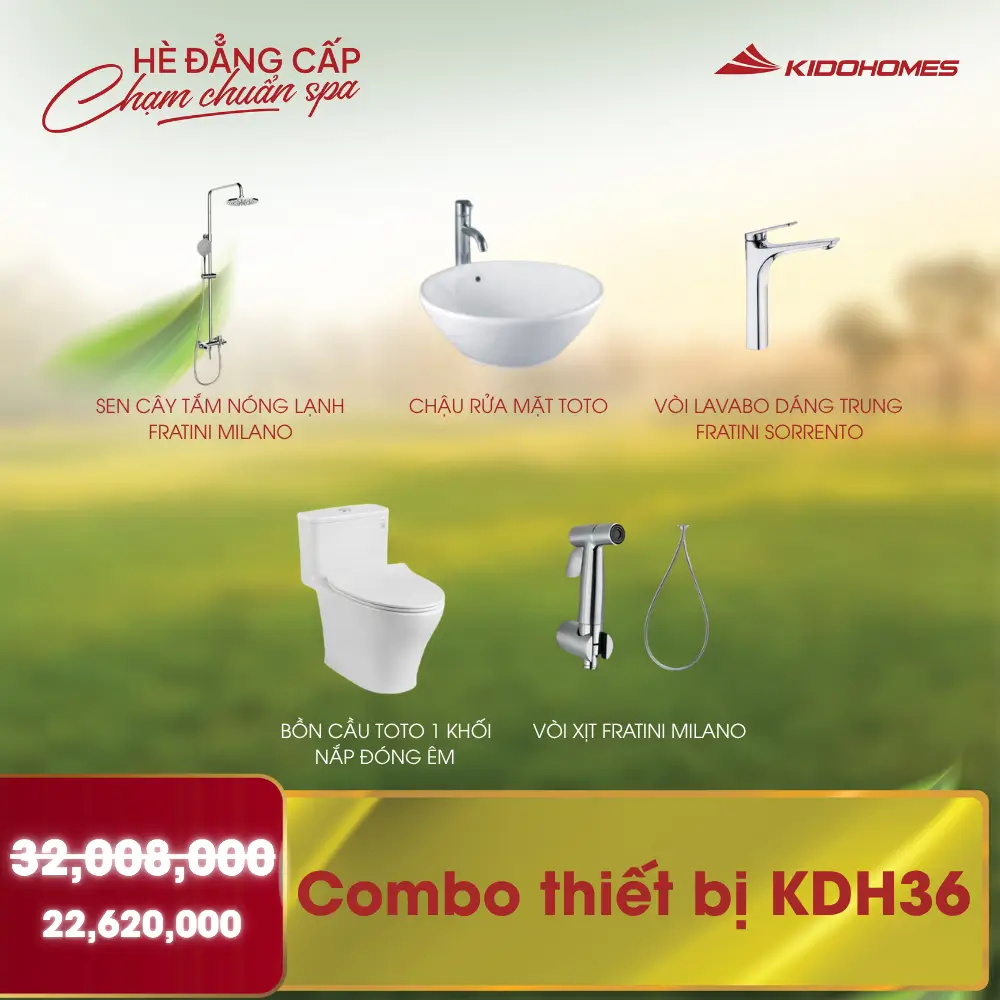 Combo thiết bị phòng tắm Kidohomes 36