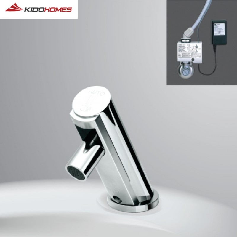 Công nghệ Automage của INAX tự tạo nguồn điện bên trong vòi mà không cần pin dựa trên nguyên lý điện từ cảm ứng từ áp lực dòng nước chảy qua