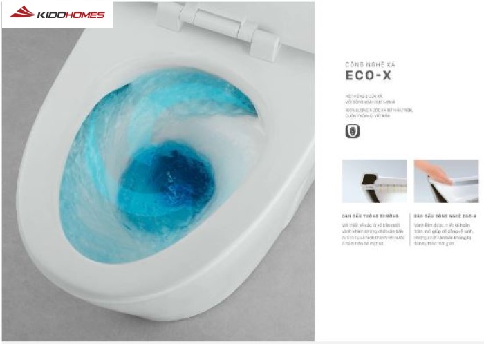 Chọn bồn cầu xả xoáy: Hệ thống ống thoát nước có đường kính đủ lớn, thông thoáng, áp lực nước ổn định