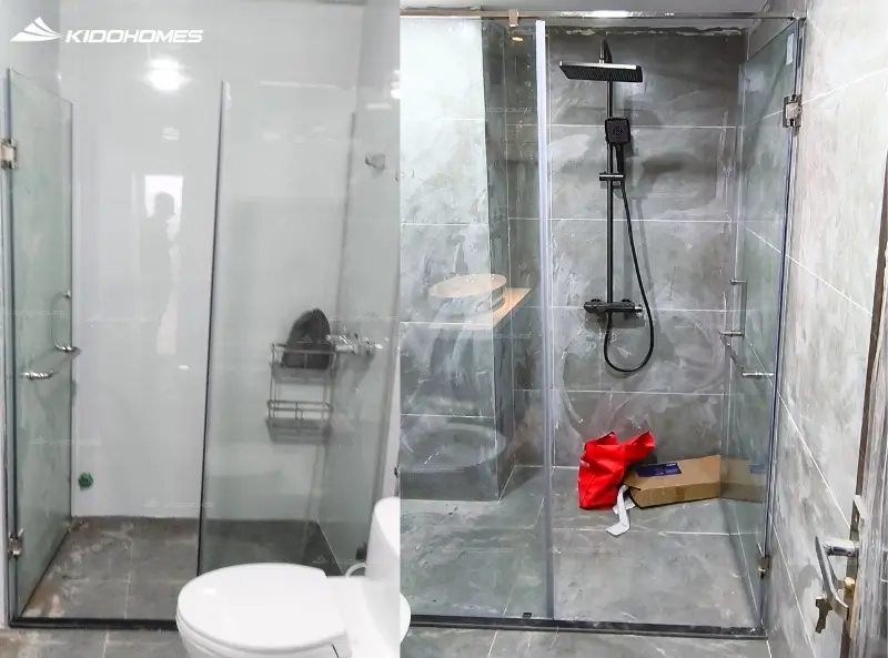 Hình ảnh công trình tắm đứng KIDOHOMES đã hoàn thiện cho khách hàng