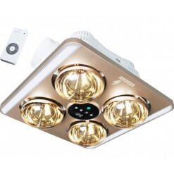 Đèn sưởi âm trần, 4 bóng vàng, điều khiển HEIZEN HE9