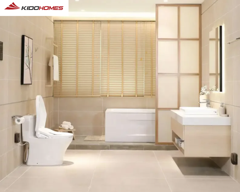 Phòng vệ sinh vừa đủ rộng sẽ đảm bảo sự thoải mái khi sử dụng