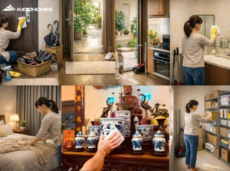 Dọn nhà đón Tết: Chú ý 7 khu vực quan trọng để xua đuổi xui xẻo, rước may mắn về nhà