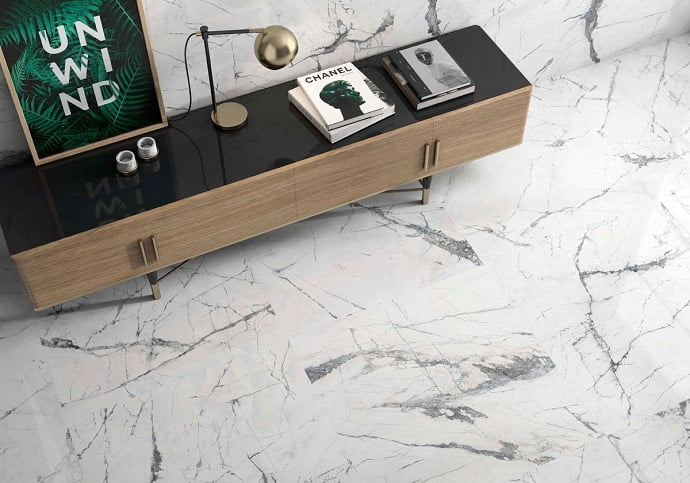 Gạch vân đá Marble nhập khẩu Tây Ban Nha 0434595120OK Blanco - Ảnh 3