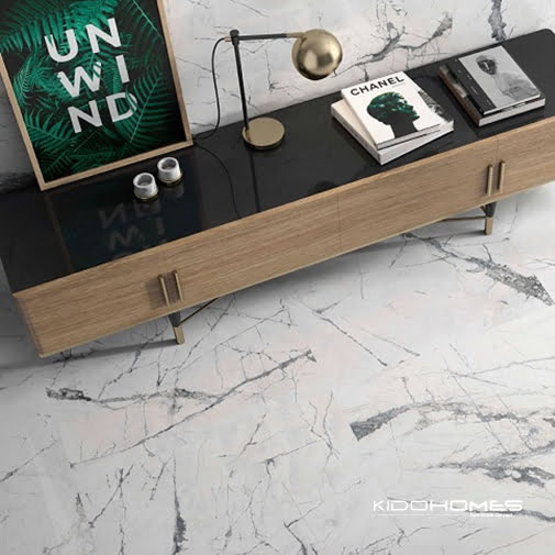 Gạch vân đá Marble nhập khẩu Tây Ban Nha 04349090OK1 Blanco - Ảnh 2