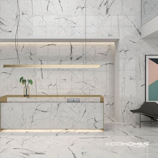 Gạch vân đá Marble nhập khẩu Tây Ban Nha 04349090OK1 Blanco - Ảnh 3