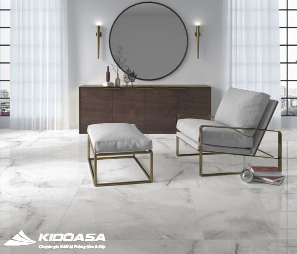 Gạch Vân đá tự nhiên nhập khẩu Tây Ban Nha 02349090RNGB Blanca - Ảnh 2