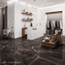 Gạch Vân đá tự nhiên nhập khẩu Tây Ban Nha 023460120KFGB Black