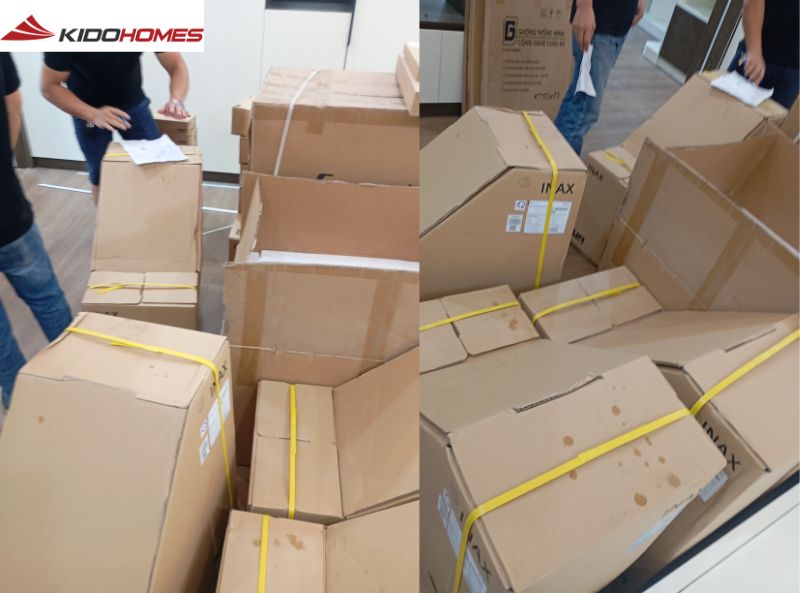 Giao hàng trọn bộ thiết bị và phụ kiện phòng tắm cho chú Đoàn – Hà Nội