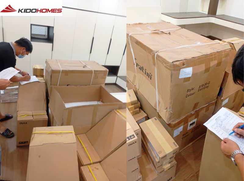 Giao hàng trọn bộ thiết bị và phụ kiện phòng tắm cho chú Đoàn – Hà Nội