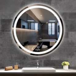 Gương cảm ứng đèn led phun cát viền Fratini 390606600