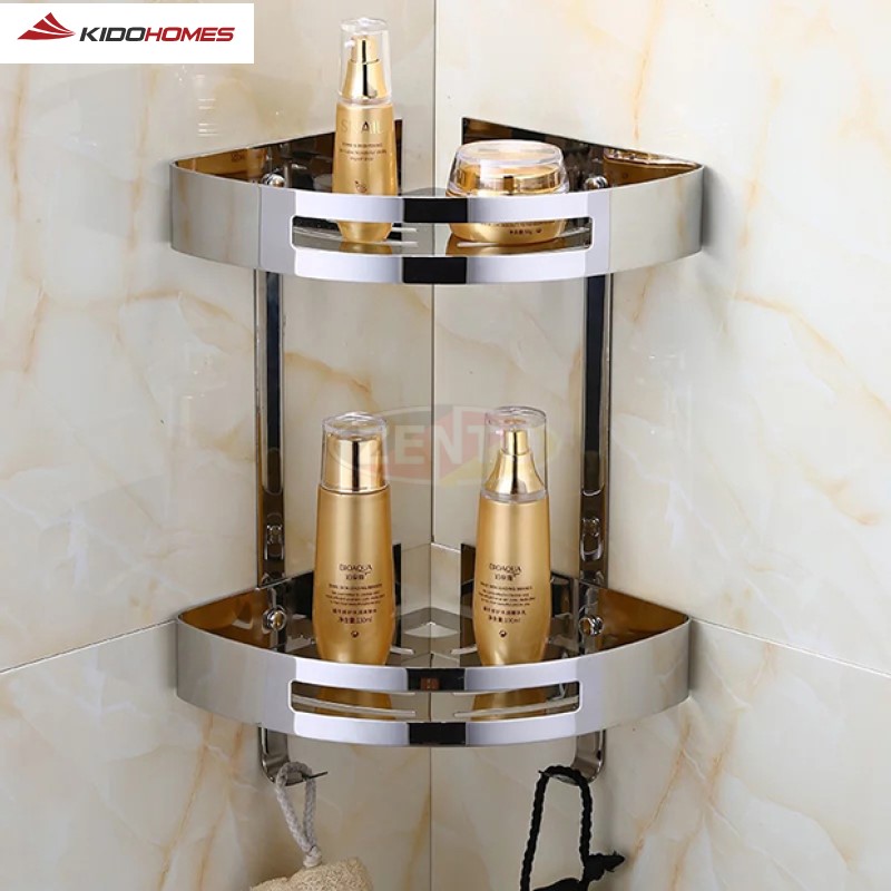 Kệ góc gắn tường bằng vít hoặc ốc cố định