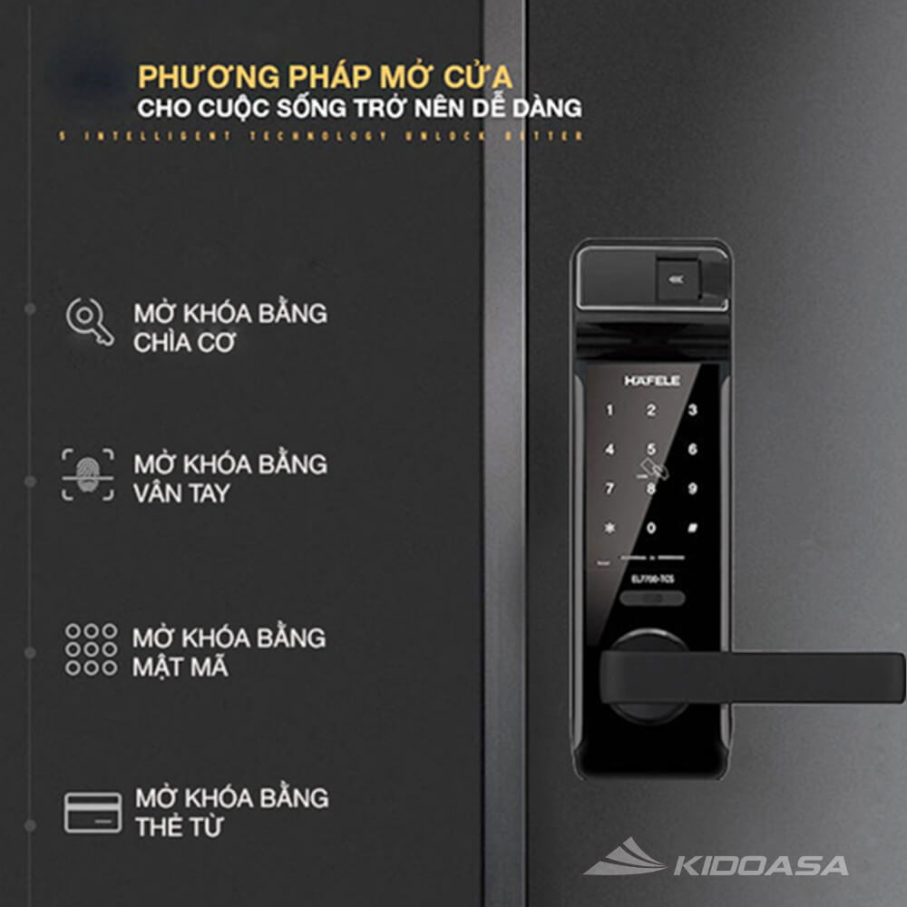 Khóa cửa điện tử Hafele EL7700-TCS 912.05.718 - Thân khóa nhỏ - Ảnh 3