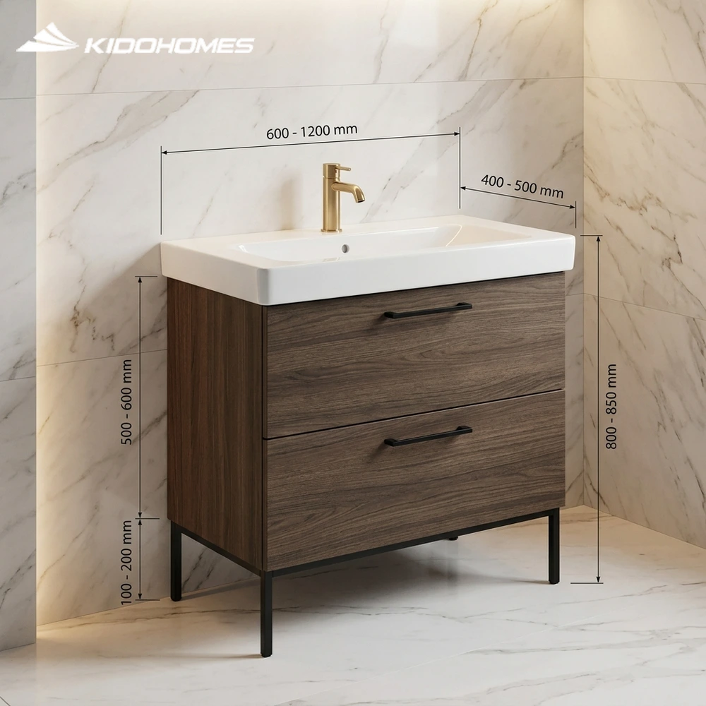 Kích thước tủ chậu có lavabo