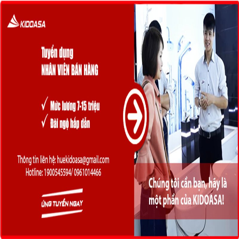 kidoasa tuyen nhan vien ban hang di lam ngay 2019 luong 7 den 15 trieu