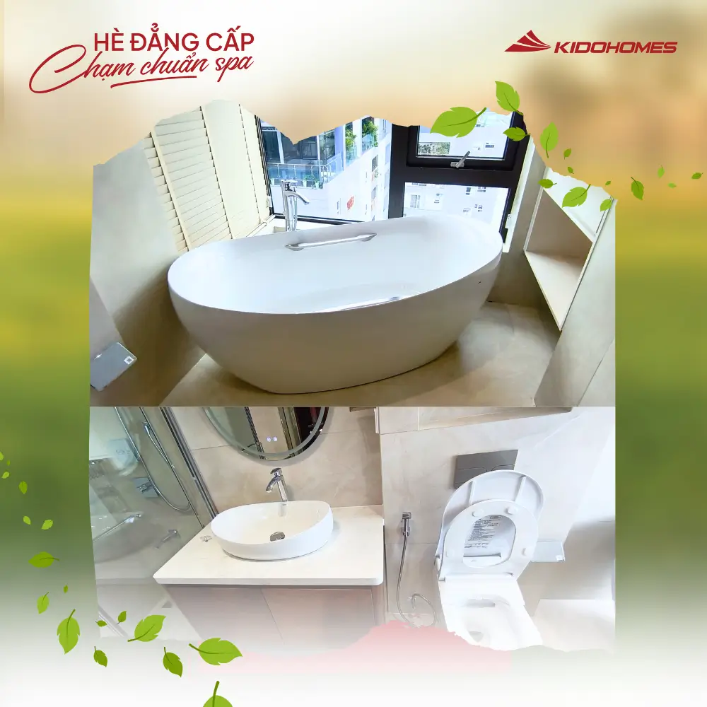 Bồn tắm - Điểm nhấn của không gian nghỉ ngơi