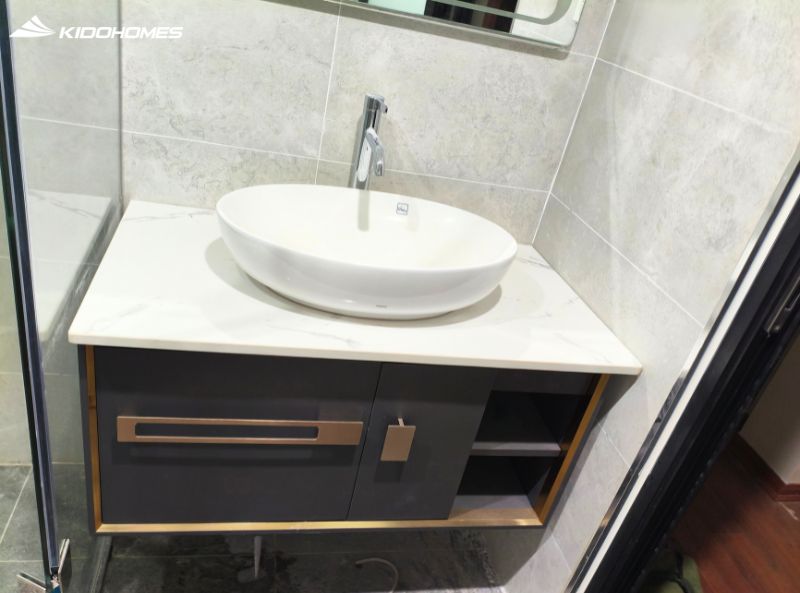 Hoàn thiện lắp đặt 2 bộ tủ chậu cao cấp đồng bộ – chuẩn gọn, sạch, sang cùng KIDOHOMES