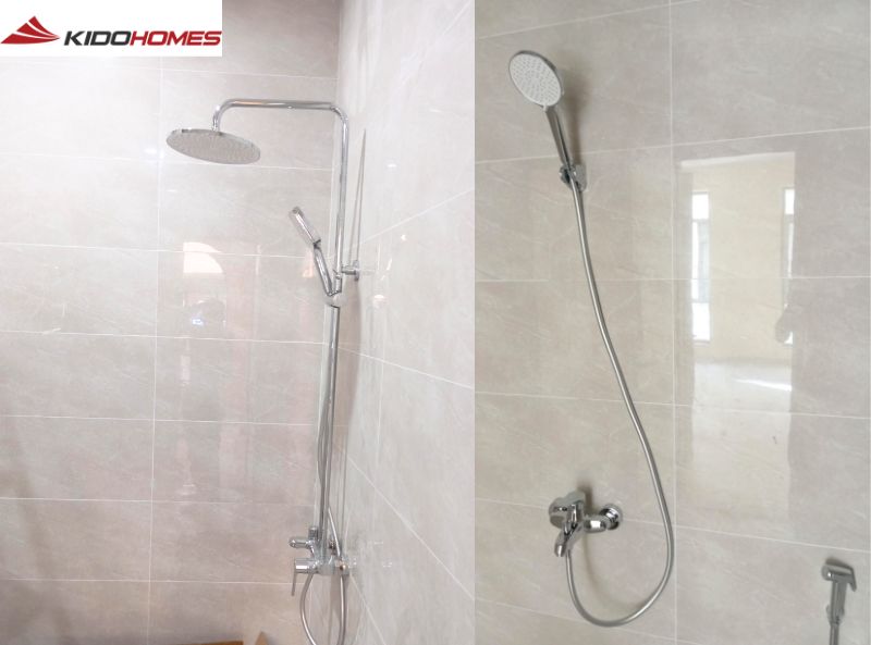 Hoàn thiện lắp đặt 2 bộ tủ chậu và sen tắm cho bác Hạnh - Hoàng Mai, Hà Nội