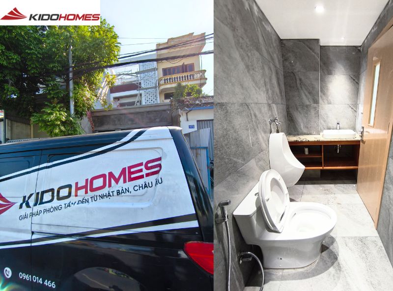 Hoàn thiện lắp đặt full combo 3 phòng tắm đồng bộ cho gia đình anh chị Long – Hiền tại Hà Nội