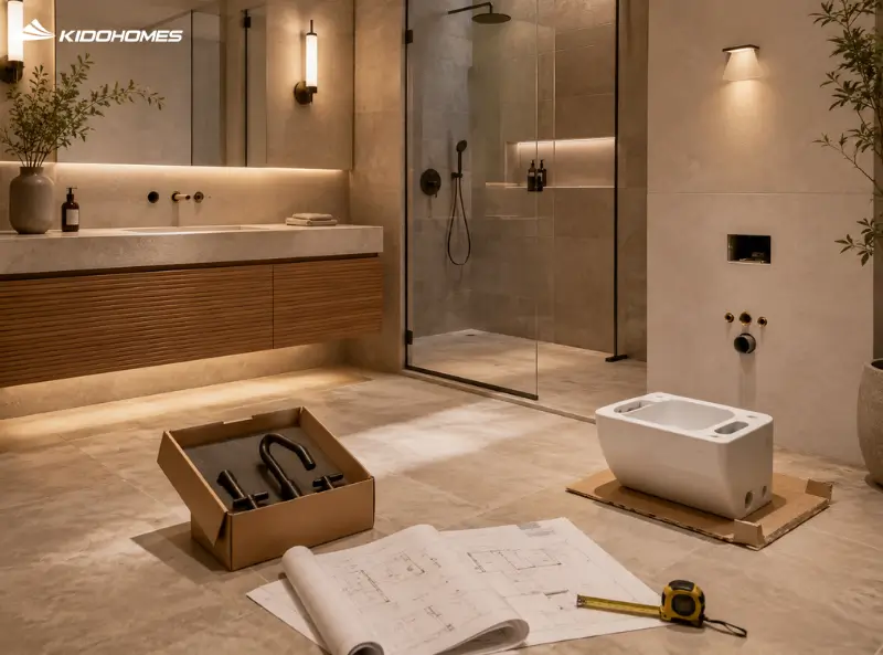 Lắp đặt thiết bị vệ sinh trước hay sau khi hoàn thiện nhà tắm?