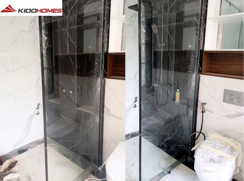 Hoàn thiện công trình lắp đặt toàn bộ thiết bị phòng tắm ( Chị Quỳnh - Bắc Ninh)